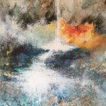 Abstrakt konst - Waterfall - 90 cm *90 cm